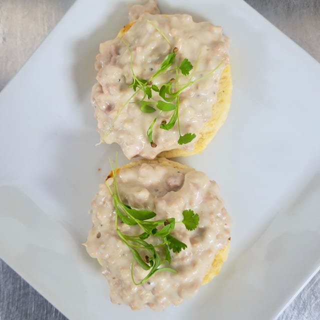 Side Biscuit And Gravy.
